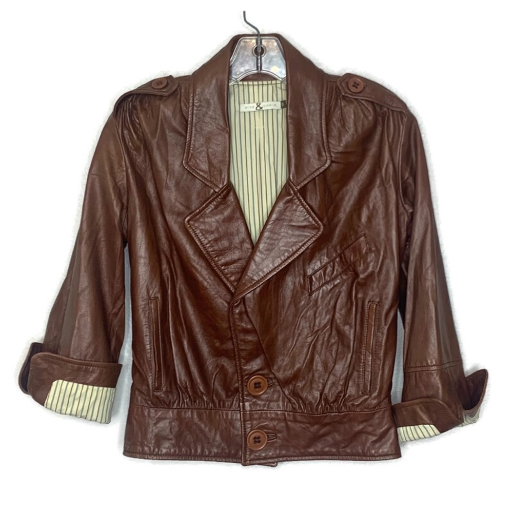 Mike & Chris Chocolate Leather Jacket